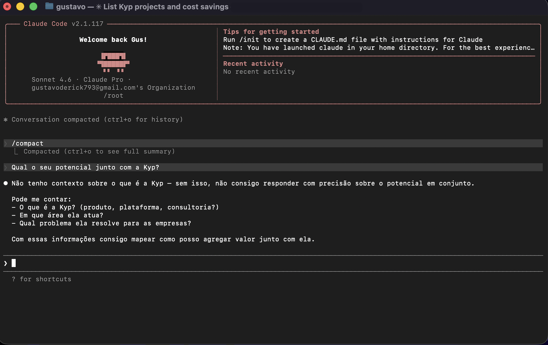 Tela Claude Code - Terminal